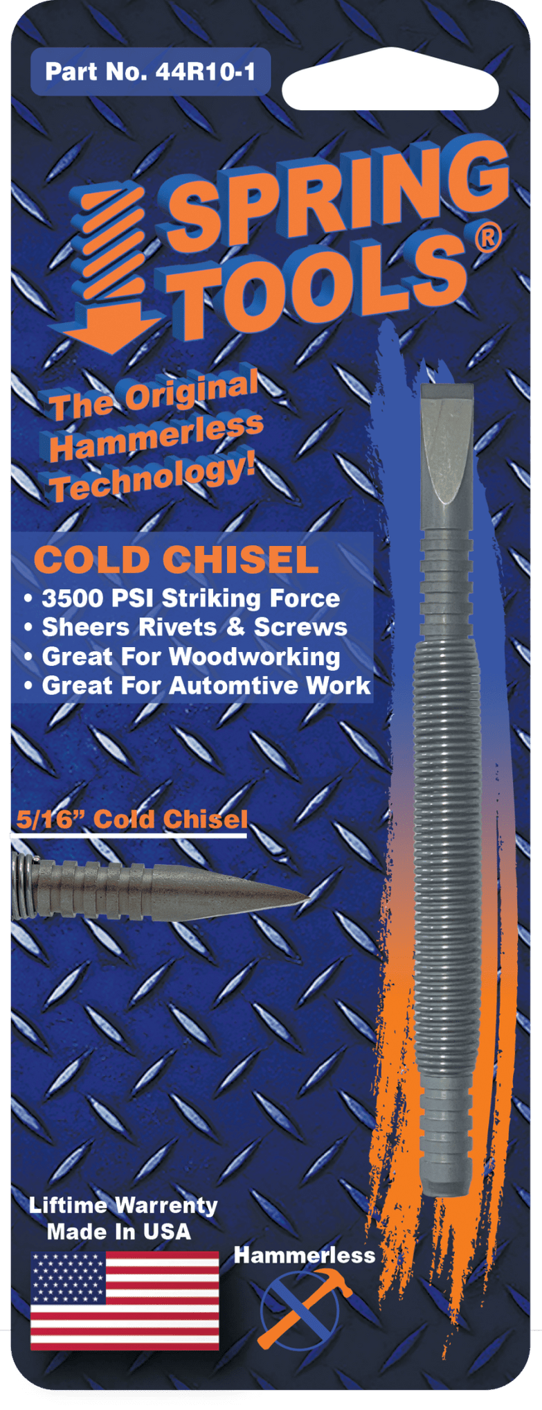 Spring Tools Hammerless Double Ended 3/32 & 4/32 grootte nagel set, 32R34-1