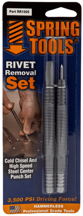 RR1005 - 2 Piece Rivet Removal Set - Spring ToolsRR1005 - 2 Piece Rivet Removal SetMetal Working ToolsSpring ToolsRR10057 - 61751000892Spring Tools