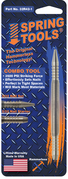 Spring Tools 32R02-1 Hammerless 2/32 Nail Set & Center Punch - JMP Wood